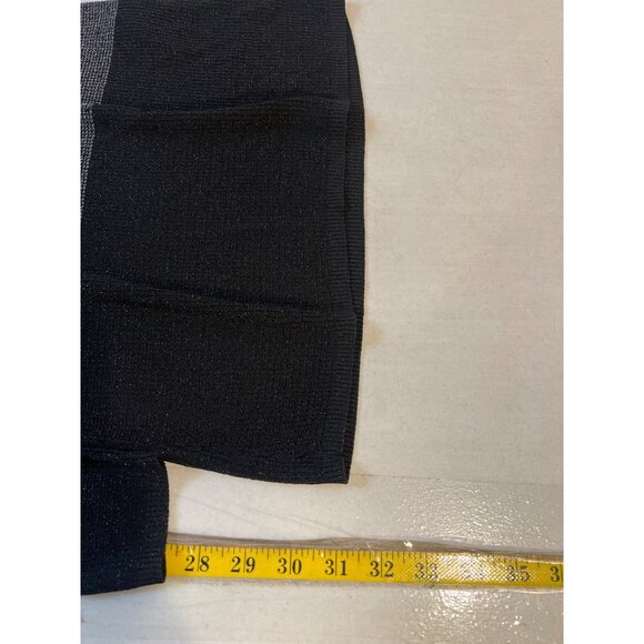 White House Black Market WHBM Sweater Dress Black Gold Cowl Neck Small - Picture 3 of 7